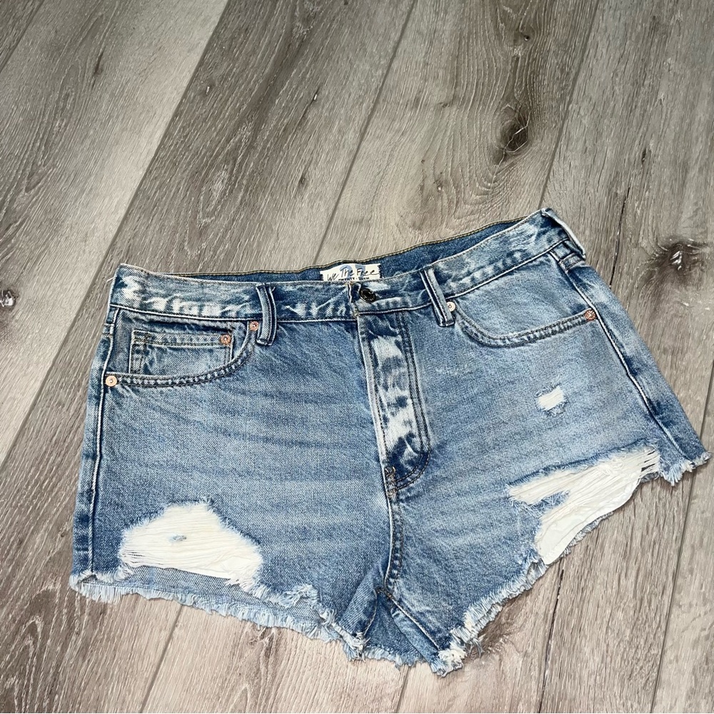 Free People Cutoff Denim Shorts low rise